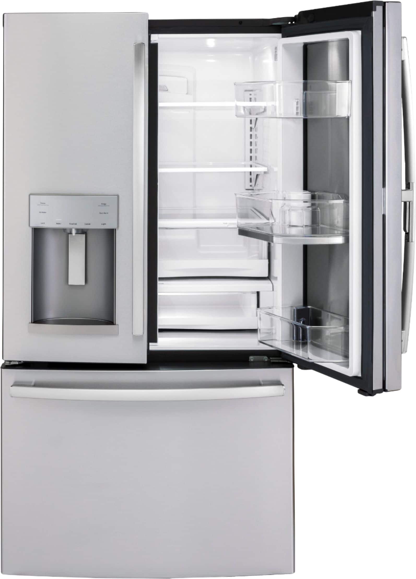 Alt View 18. GE - 27.7 Cu. Ft. French Door-in-Door Refrigerator with External Water & Ice Dispenser - Stainless Steel.