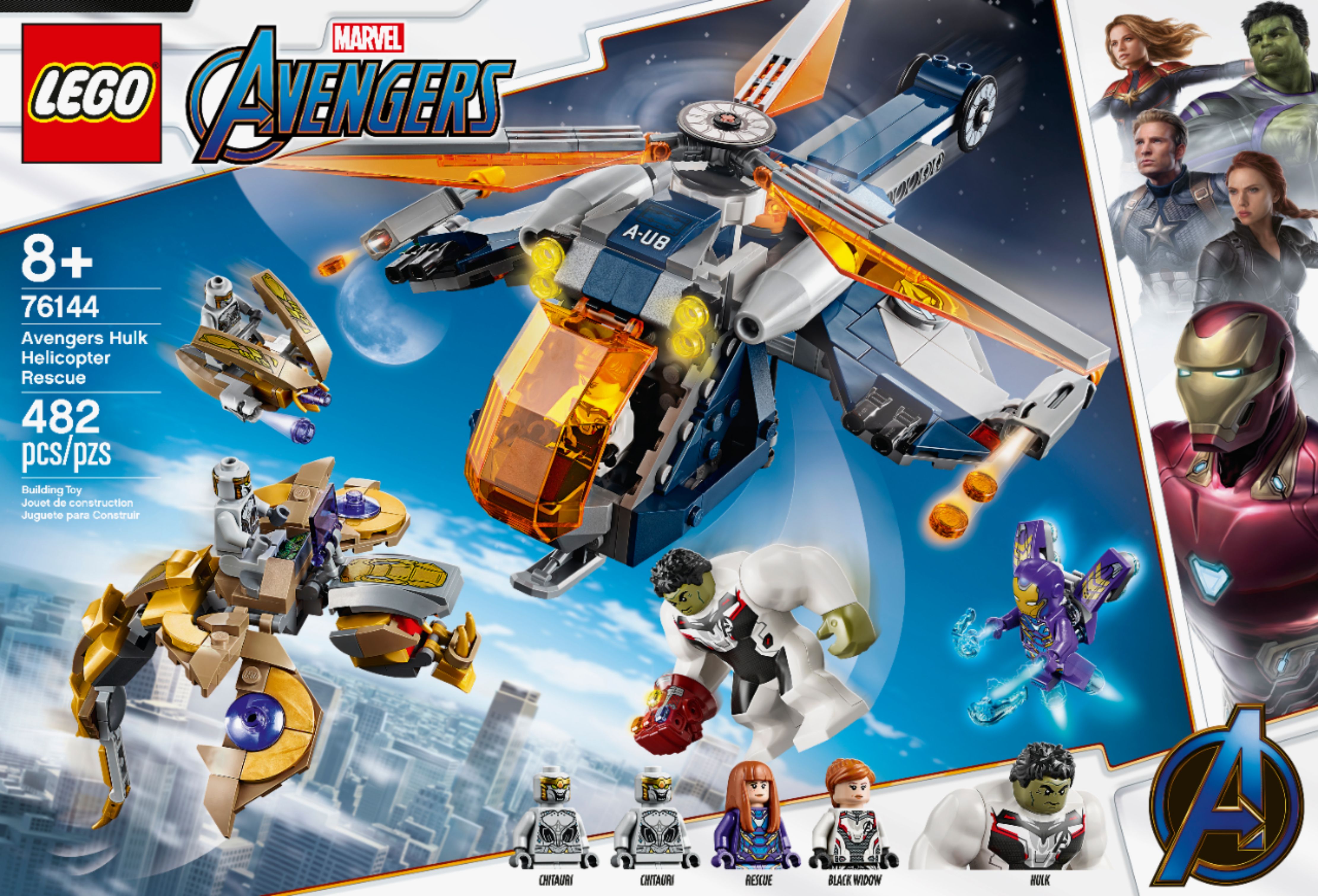 Avengers Hulk Helicopter Rescue 76144, Marvel