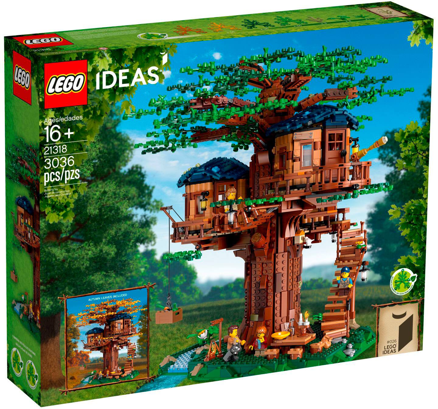 Left. LEGO - Ideas Tree House 21318.