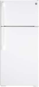 GE - 16.6 Cu. Ft. Top-Freezer Refrigerator - White - Front_Standard