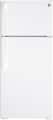 GE - 28 in. Wide 16.6 Cu. Ft. Top-Freezer Refrigerator with LED Interior Lighting - White