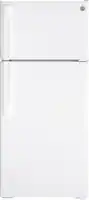 GE - 16.6 Cu. Ft. Top-Freezer Refrigerator with LED Interior Lighting - White - Front_Zoom