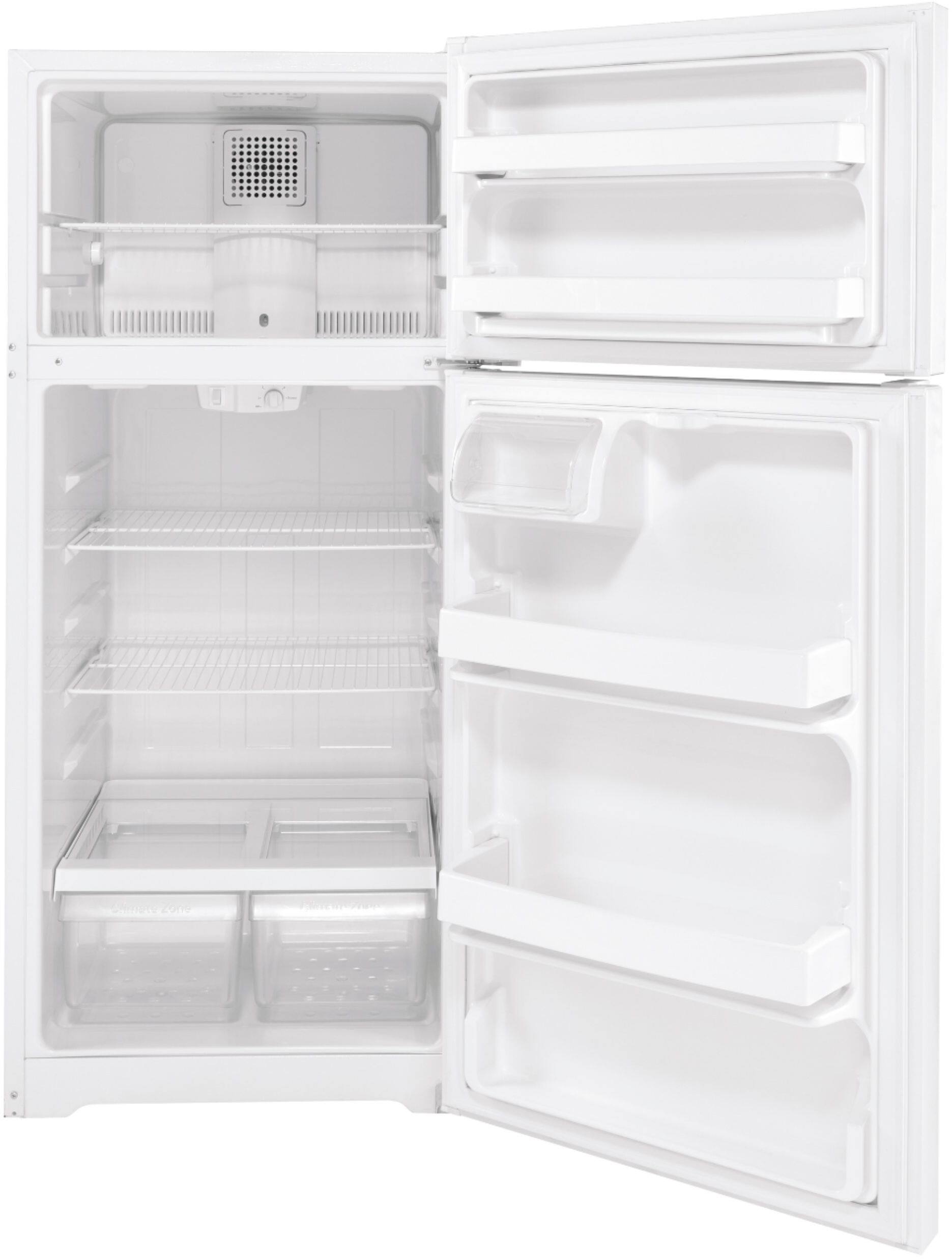 Alt View 1. GE - 16.6 Cu. Ft. Top-Freezer Refrigerator - White.