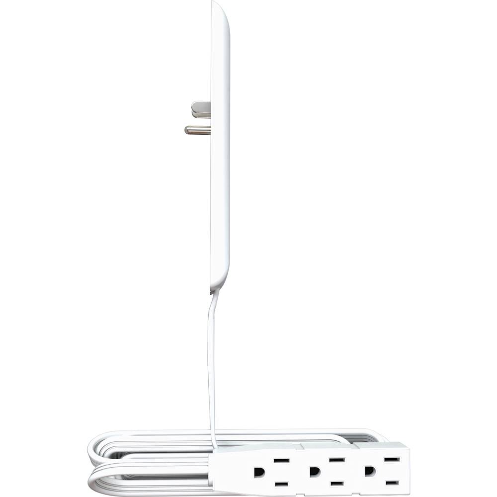 Sleek Socket 3-Outlet White Ultra-Thin Electrical Outlet Cover Power Strip  with 3 Ft. Cord - Stanford Home Centers