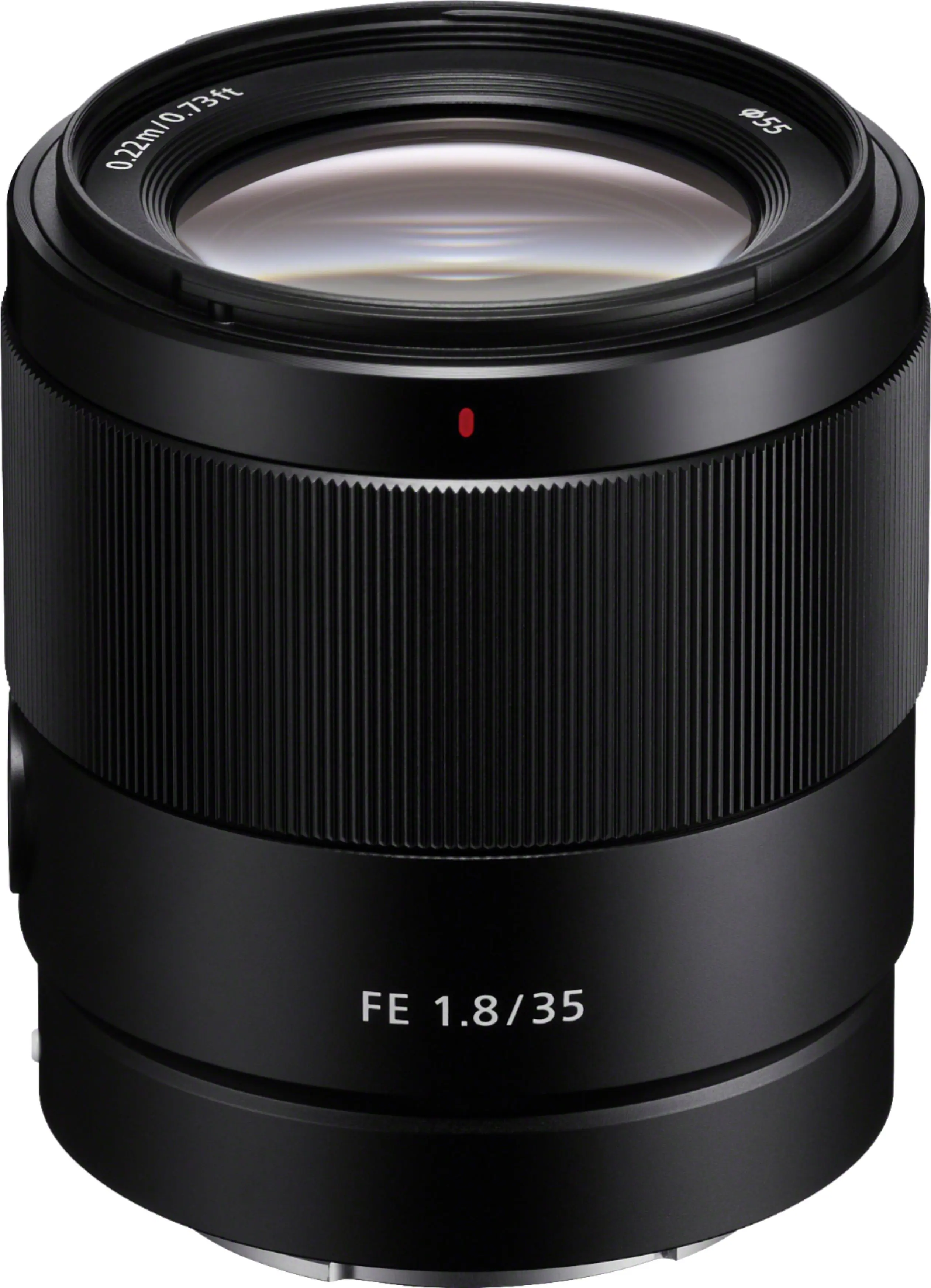 Front. Sony - 35mm f/1.8 FE Wide-Angle Lens for Select E-Mount Cameras - Black.