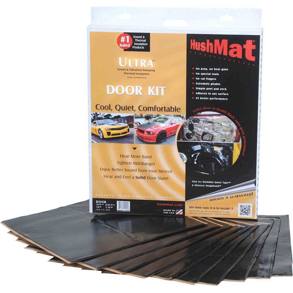 Alt View 11. HushMat - Door Sound-Damping Kit, 10 Sq. Ft. - Stealth Black Foil.