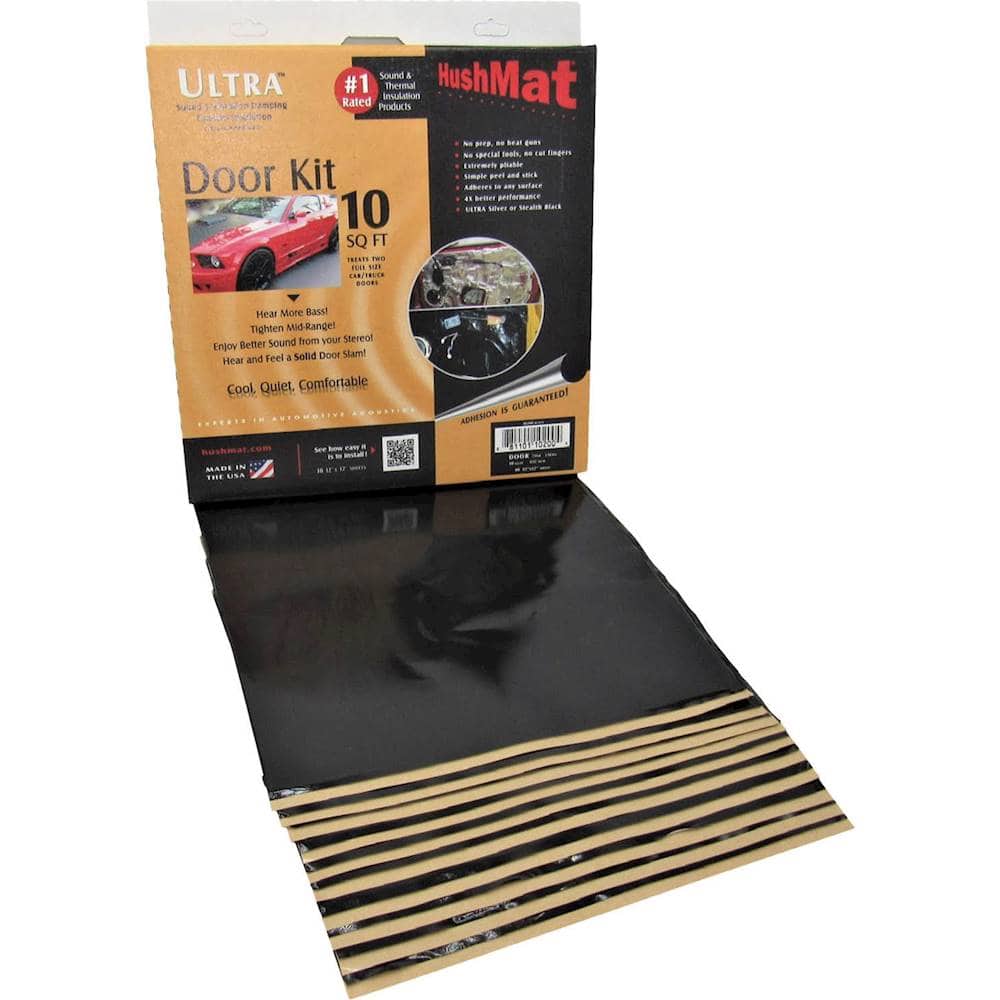Alt View 12. HushMat - Door Sound-Damping Kit, 10 Sq. Ft. - Stealth Black Foil.