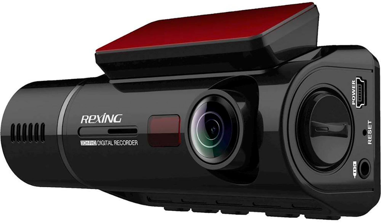 Alt View 11. Rexing - V3 Front and Cabin Dash Cam - Black.