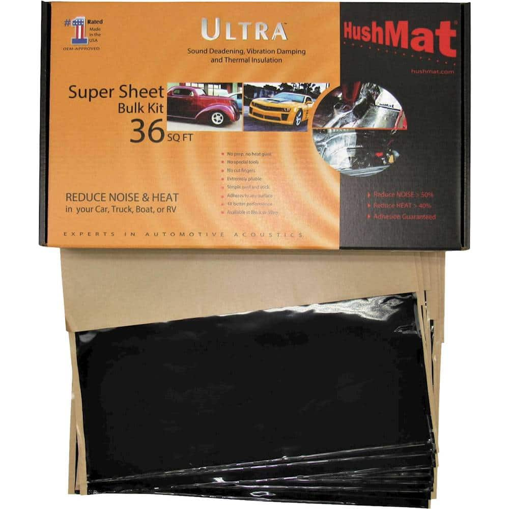 GTMAT QUADRO 5 SQFT AUTOMOTIVE FOUR LAYER FOAM DAMPER DAMPENING DEADENING  RESONANCE DAMPENING SUPER THICK - NOISE SOUND DEADENER INSTALLATION KIT  INCLUDES: 5SQFT SHEETS (12 X 12), INSTRUCTION SHEET, DEGREASER, GTMAT  DECALS 