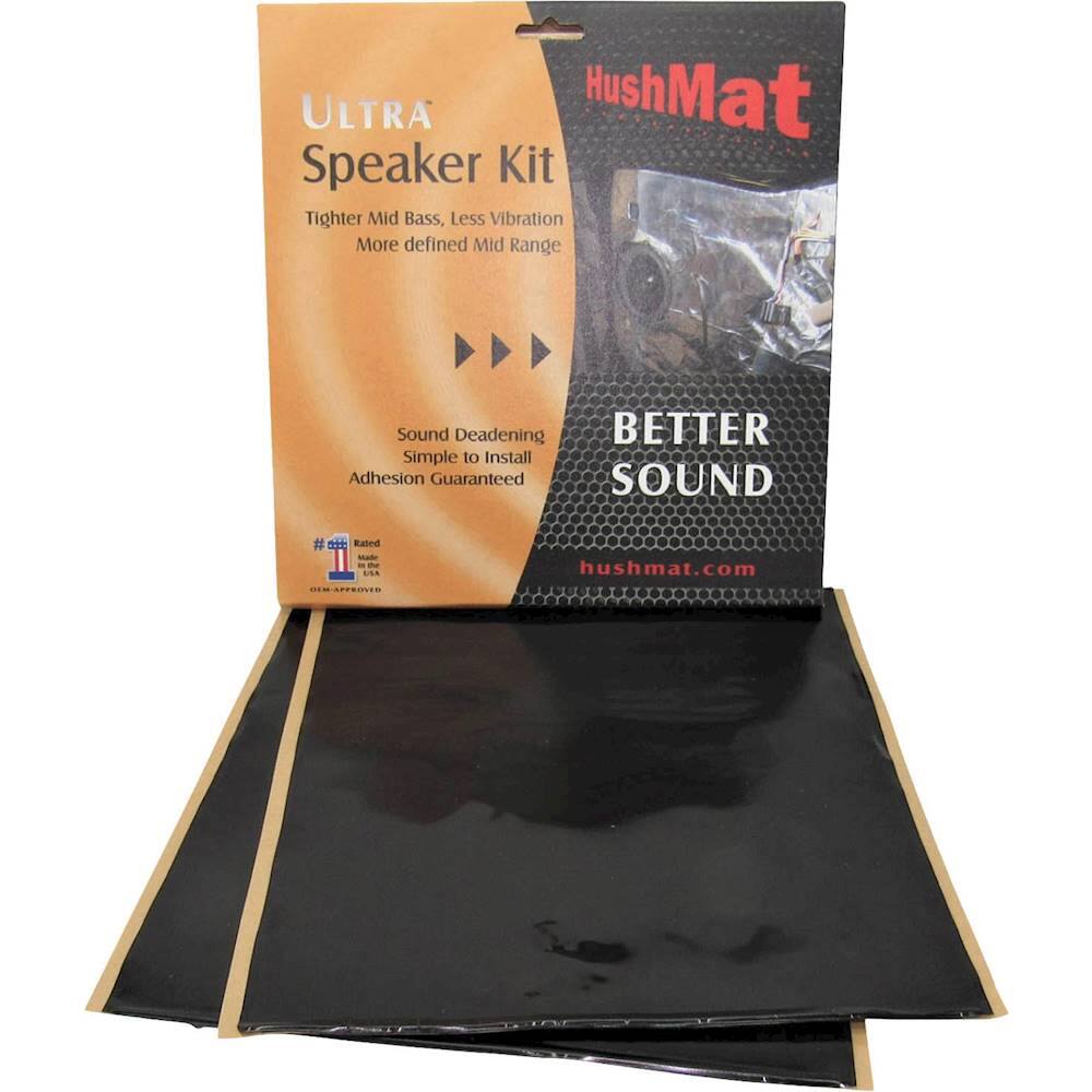 Alt View 12. HushMat - Speaker Sound-Damping Kit, 1.4 Sq. Ft. - Stealth Black Foil.