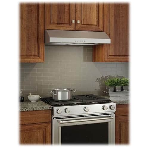 Alt View 15. Broan - Glacier 30" Convertible Range Hood - Stainless Steel.