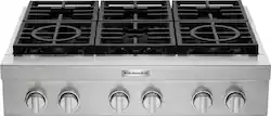 KitchenAid - Commercial-Style 36" Built-In Gas Cooktop - Stainless Steel - Front_Zoom