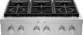 KitchenAid - 36 in. Wide 6 burners Commercial-Style Built-In Gas Cooktop - Stainless Steel