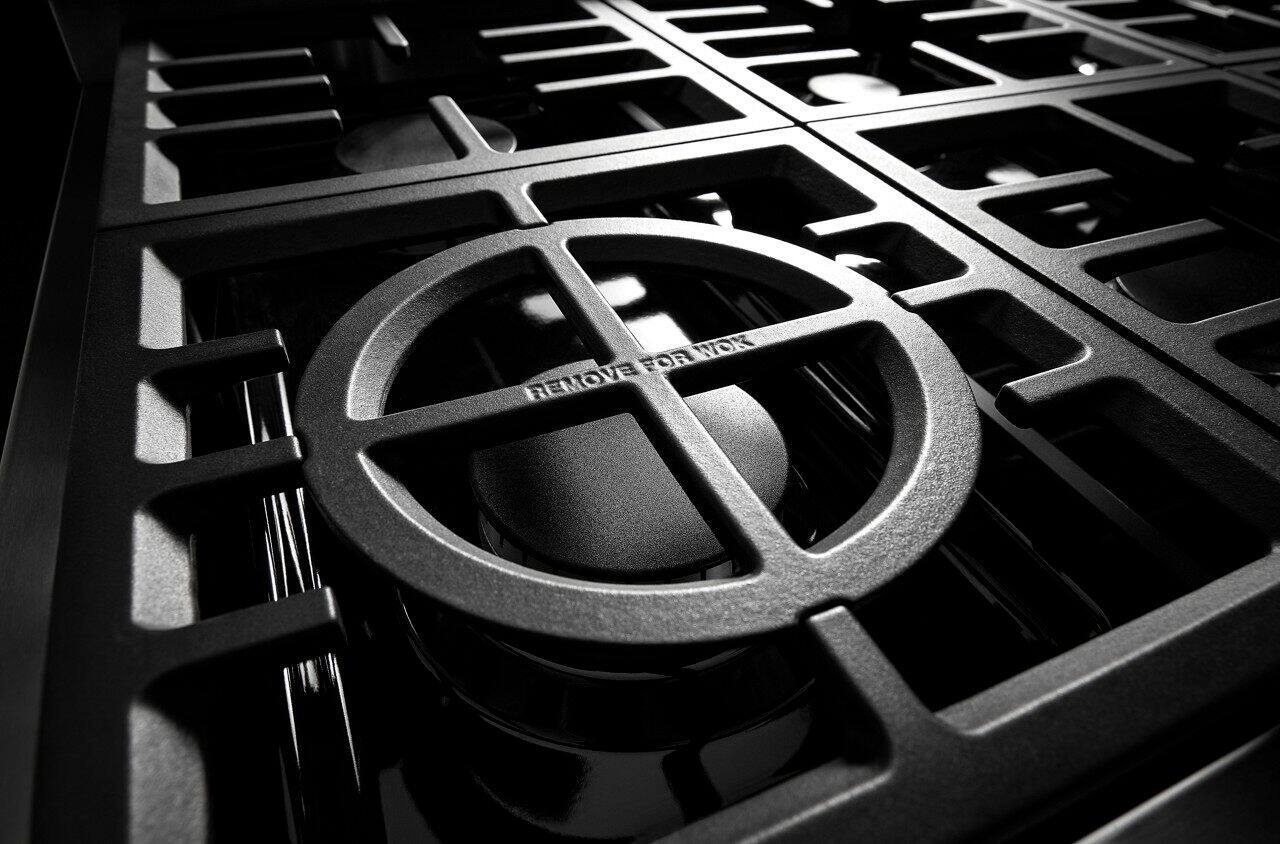 Alt View 14. KitchenAid - Commercial-Style 36" Built-In Gas Cooktop - Stainless steel.