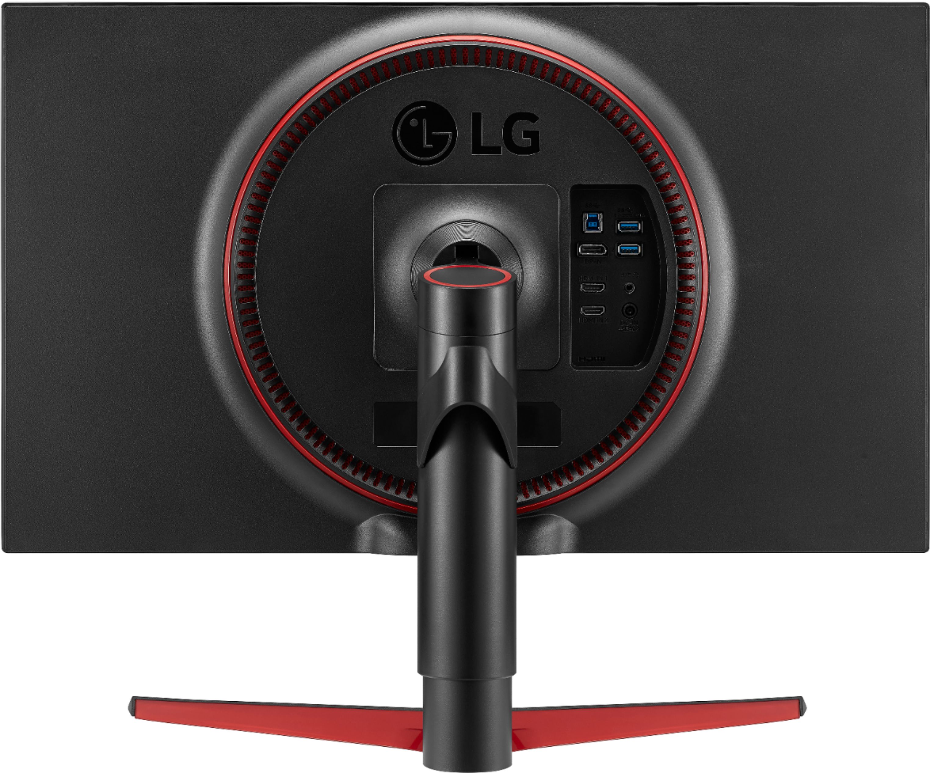 Back View: LG - Geek Squad Certified Refurbished UltraGear 27" IPS LED QHD FreeSync Monitor with HDR - Black
