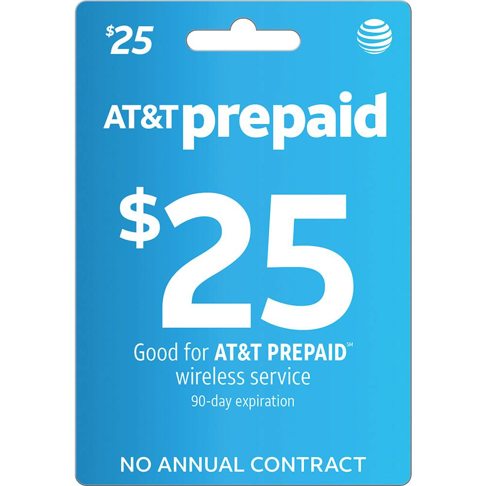 AT&T Prepaid 25 Refill Code [Digital] AT&T 25 DIGITAL Best Buy