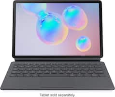 Samsung - Book Cover Keyboard for Samsung Galaxy Tab S6 - Gray - Front_Zoom