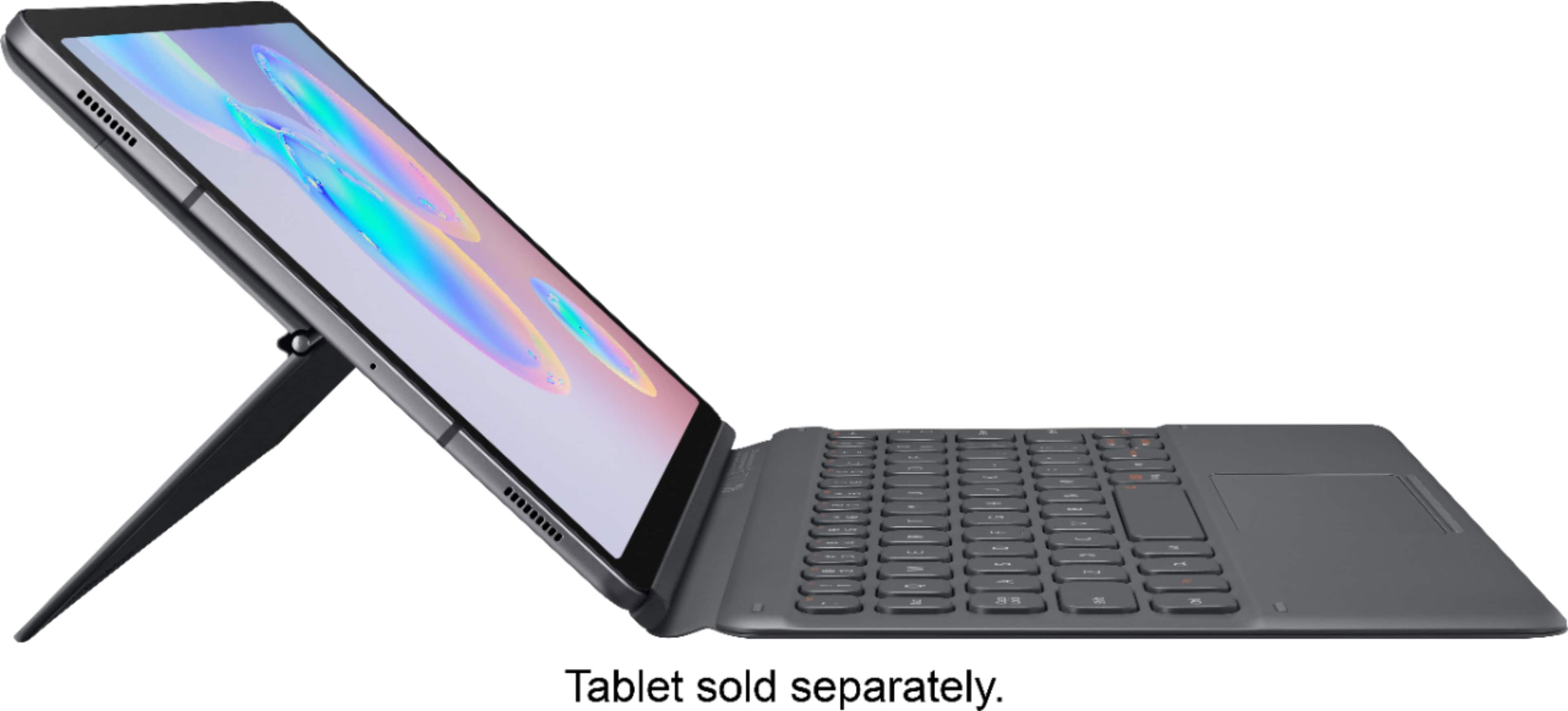 Alt View 14. Samsung - Book Cover Keyboard for Galaxy Tab S6 - Gray.