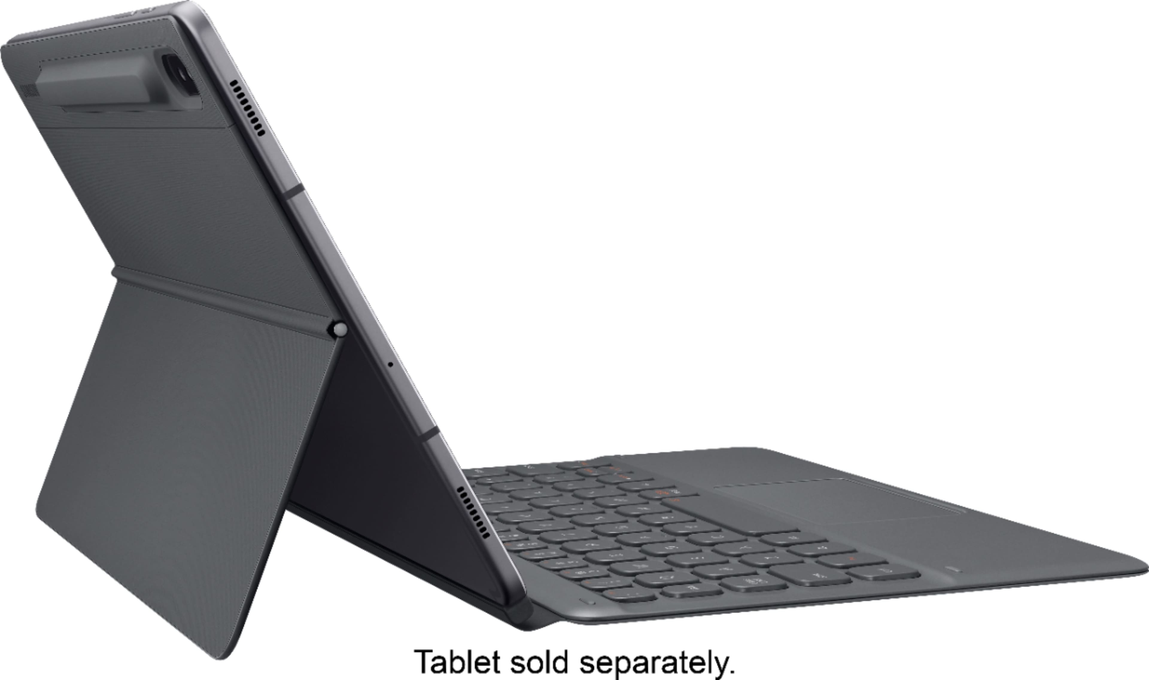 Alt View 15. Samsung - Book Cover Keyboard for Galaxy Tab S6 - Gray.
