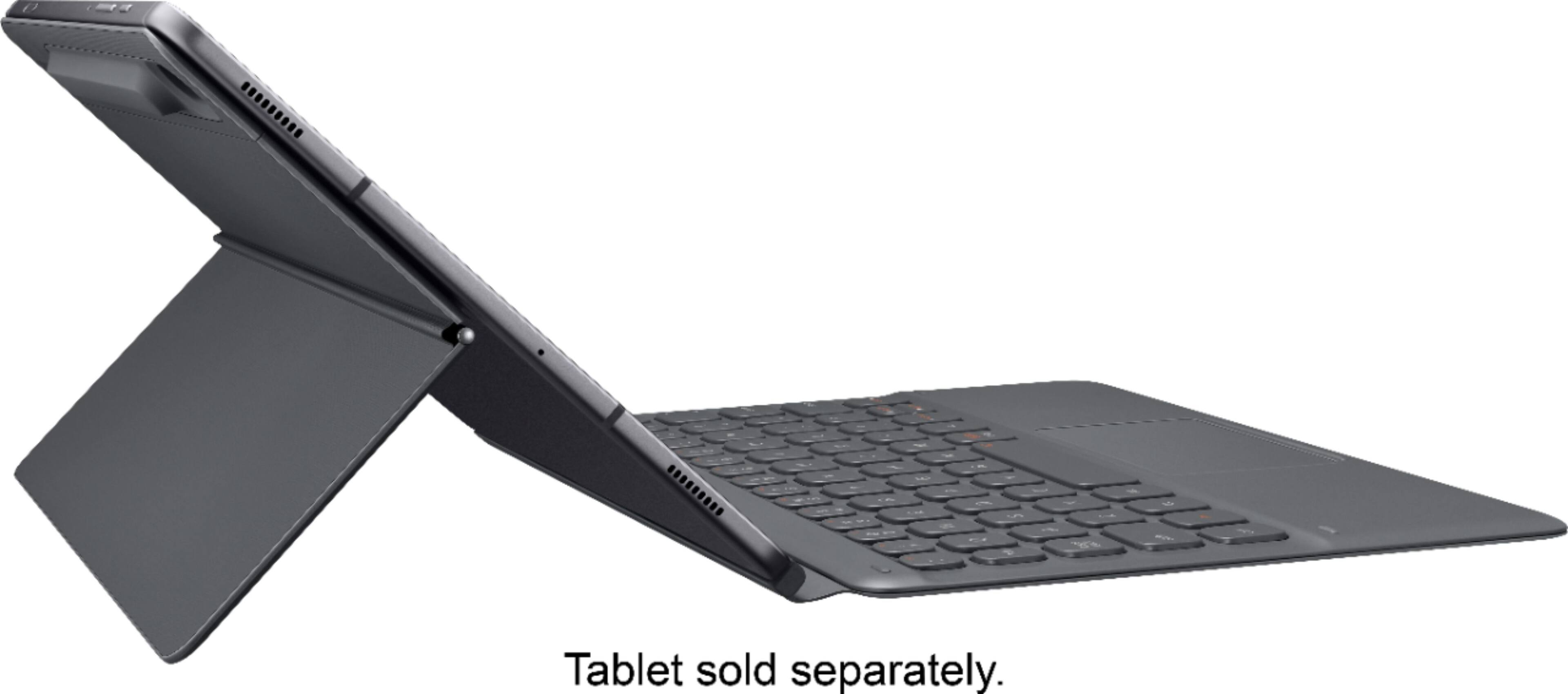 Alt View 16. Samsung - Book Cover Keyboard for Galaxy Tab S6 - Gray.