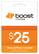 Front. Boost Mobile - Re-Boost $25 Prepaid Phone Card.