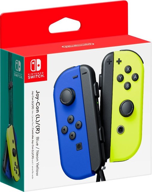 Joy-Con (L/R) Wireless Controllers for Nintendo Switch Blue/Neon Yellow  HACAJAPAA - Best Buy