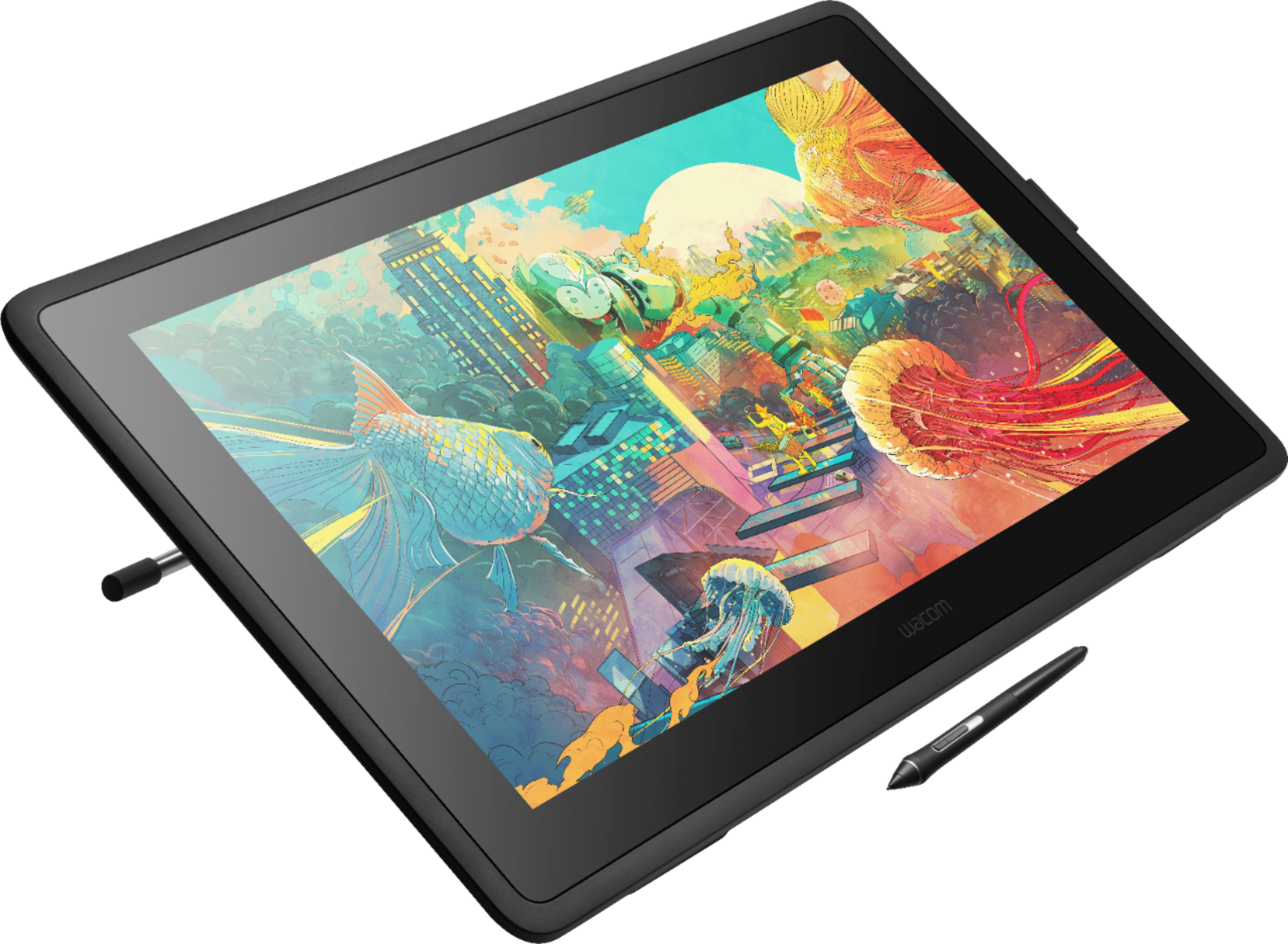 Angle View: Wacom - Intuos Pro Pen Drawing Tablet (Large) - Black