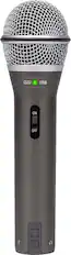 Front. Samson - Q2U Dynamic USB Microphone - Gray.