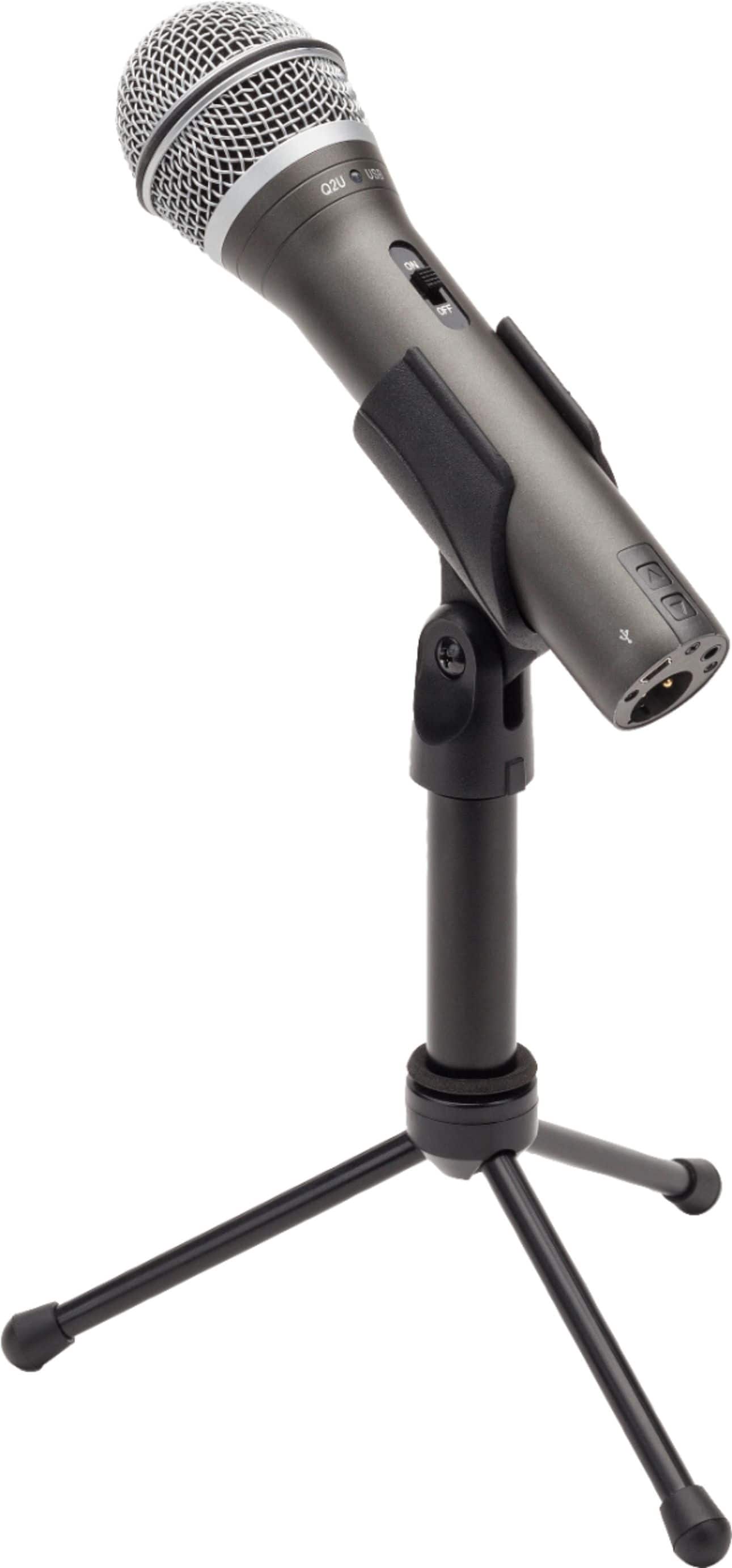 Alt View 15. Samson - Q2U Dynamic USB Microphone - Gray.