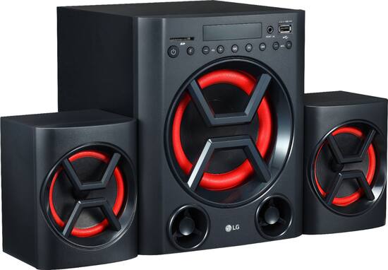 LG - XBOOM 40W Speaker System and Subwoofer Combo Set - Red/Black - Angle_Zoom. 2 of 8 . Swipe left for next.