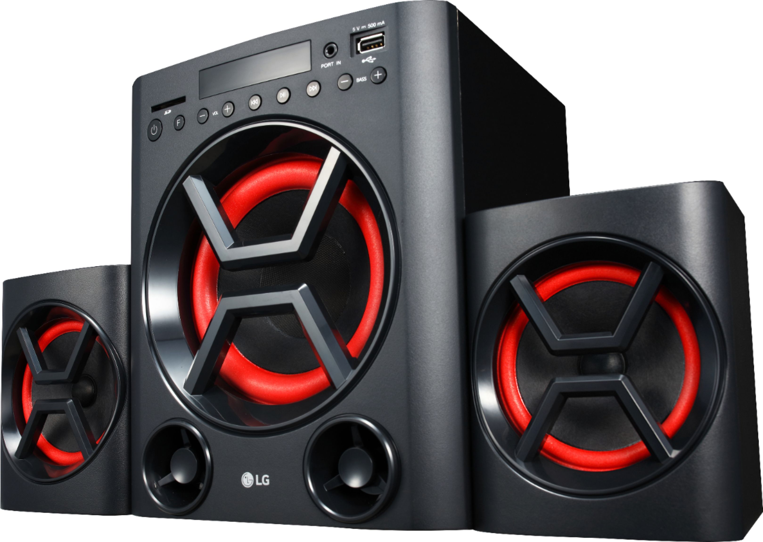 Best Buy: LG XBOOM Speaker System and Subwoofer Combo Set Red/Black LG LK72
