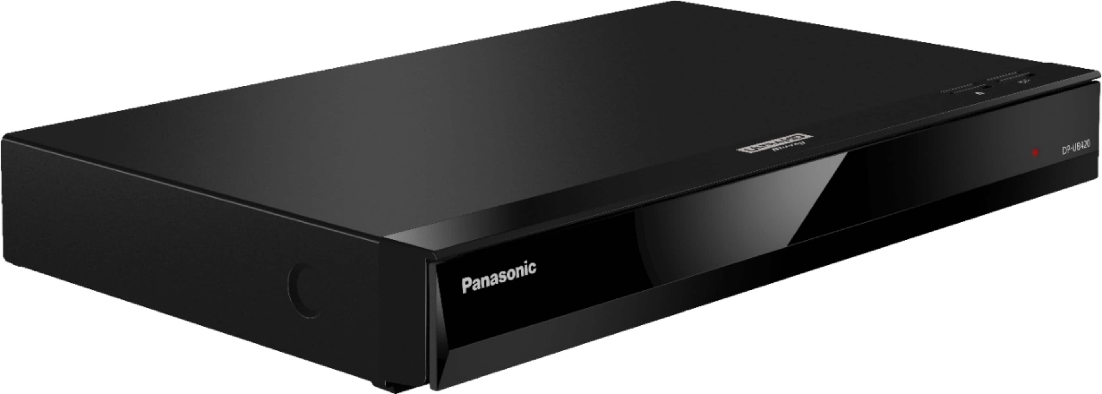 Angle. Panasonic - Streaming 4K Ultra HD Hi-Res Audio DVD/CD/3D Wi-Fi Built-In Blu-Ray Player, DP-UB420-K - Black.
