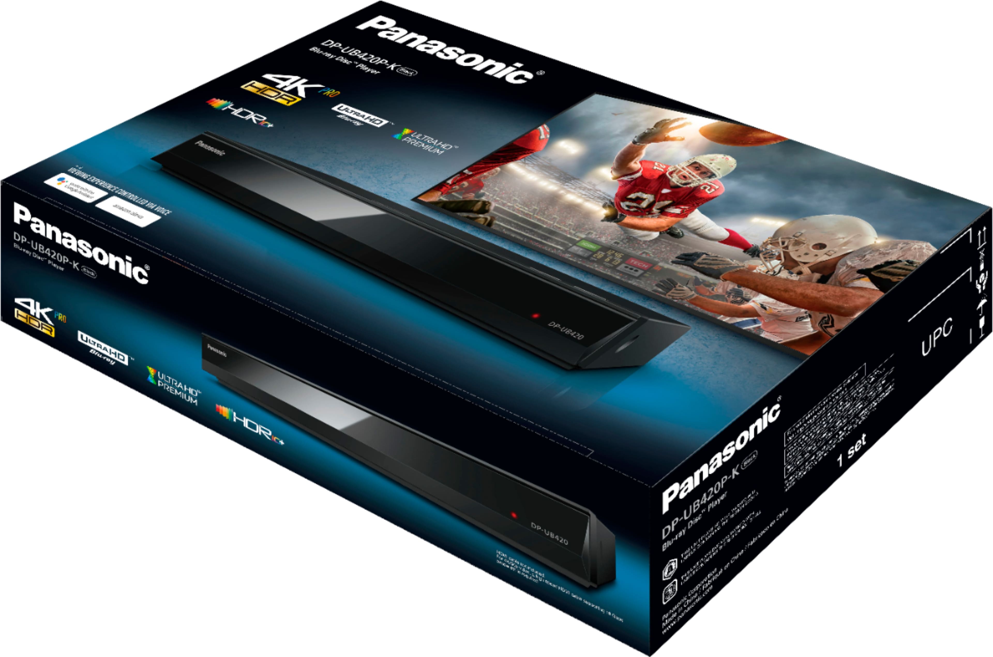 Alt View 13. Panasonic - Streaming 4K Ultra HD Hi-Res Audio DVD/CD/3D Wi-Fi Built-In Blu-Ray Player, DP-UB420-K - Black.