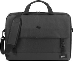 solo New York - Notch Briefcase for 15.6" Laptop - Gray/Black - Front_Zoom
