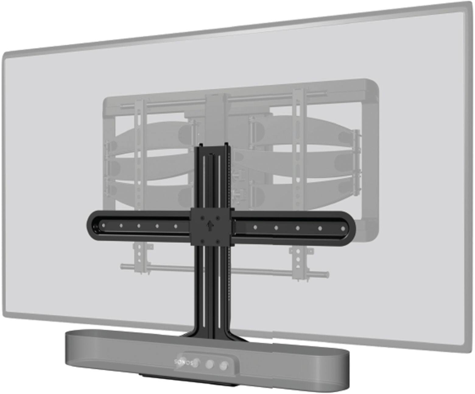 Alt View 12. Sanus - Soundbar TV Mount Designed for the Sonos Beam Soundbar - Gen 1, 2 - Compatible with TVs 37"-70" - Black.