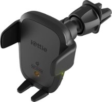 iOttie - AutoSense Wireless Charging 2-in-1 Universal Air Vent and CD Mount for Mobile Phones - Black - Front_Zoom