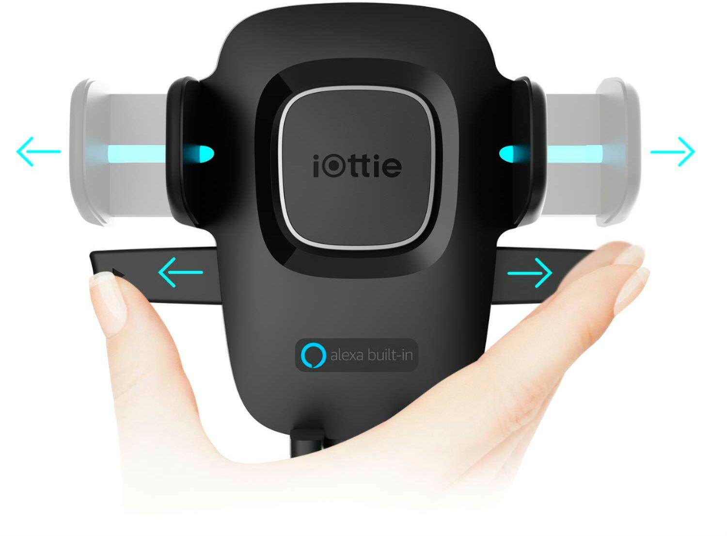 Alt View 12. iOttie - Easy One Touch Connect Alexa Enabled Car Mount for Mobile Phones - Black.