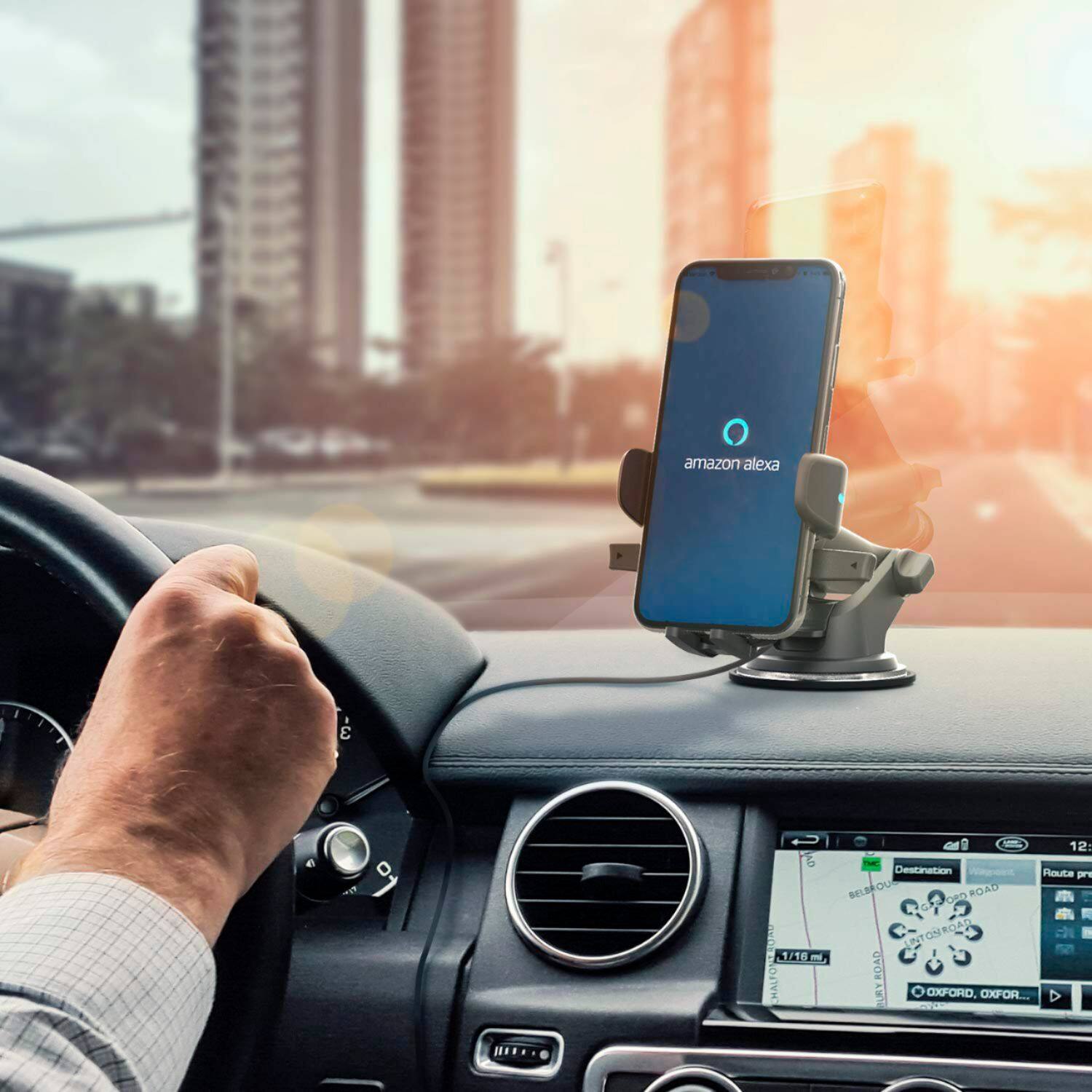 Alt View 17. iOttie - Easy One Touch Connect Alexa Enabled Car Mount for Mobile Phones - Black.