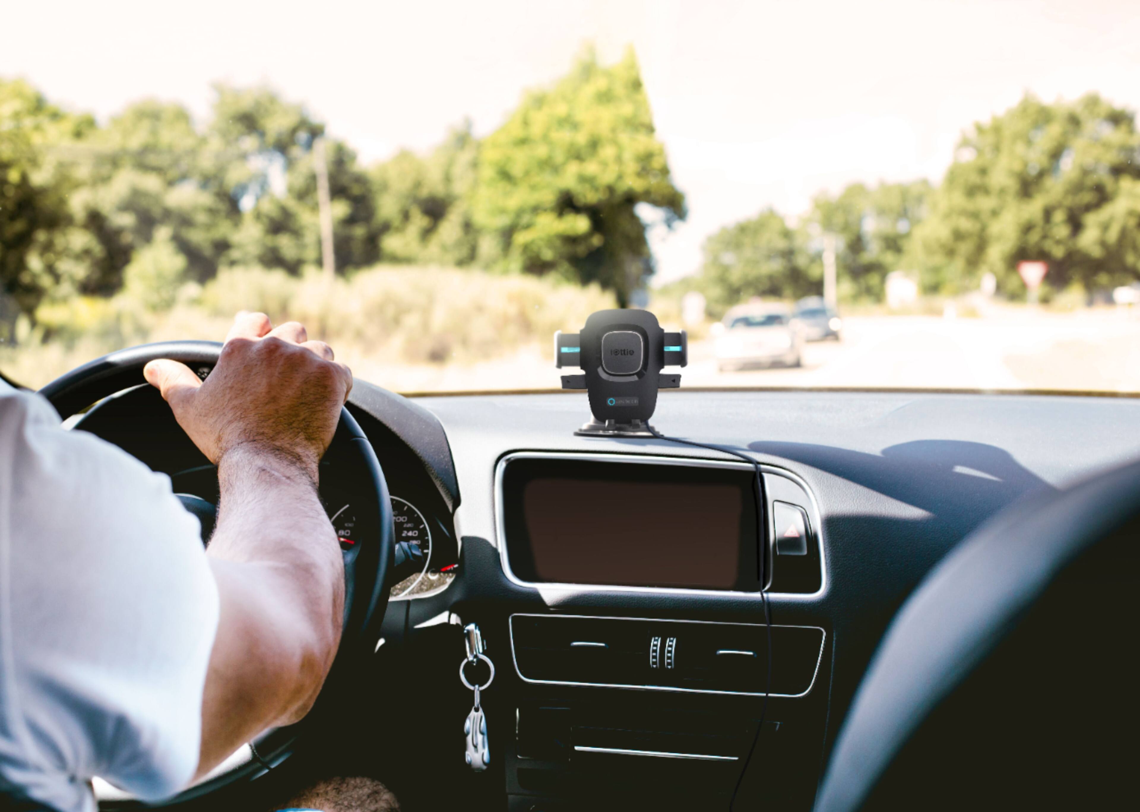 Alt View 19. iOttie - Easy One Touch Connect Alexa Enabled Car Mount for Mobile Phones - Black.