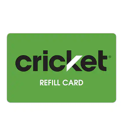 Front. Cricket Wireless - $25 Refill Card - Green.
