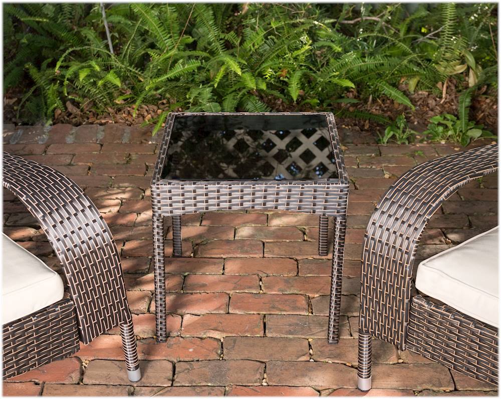 Alt View 16. Patio Sense - Coconino Mocha Wicker 3-Piece Chat Set - Mocha.