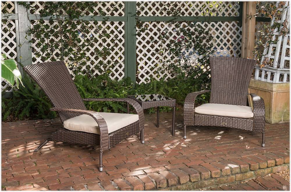 Alt View 17. Patio Sense - Coconino Mocha Wicker 3-Piece Chat Set - Mocha.