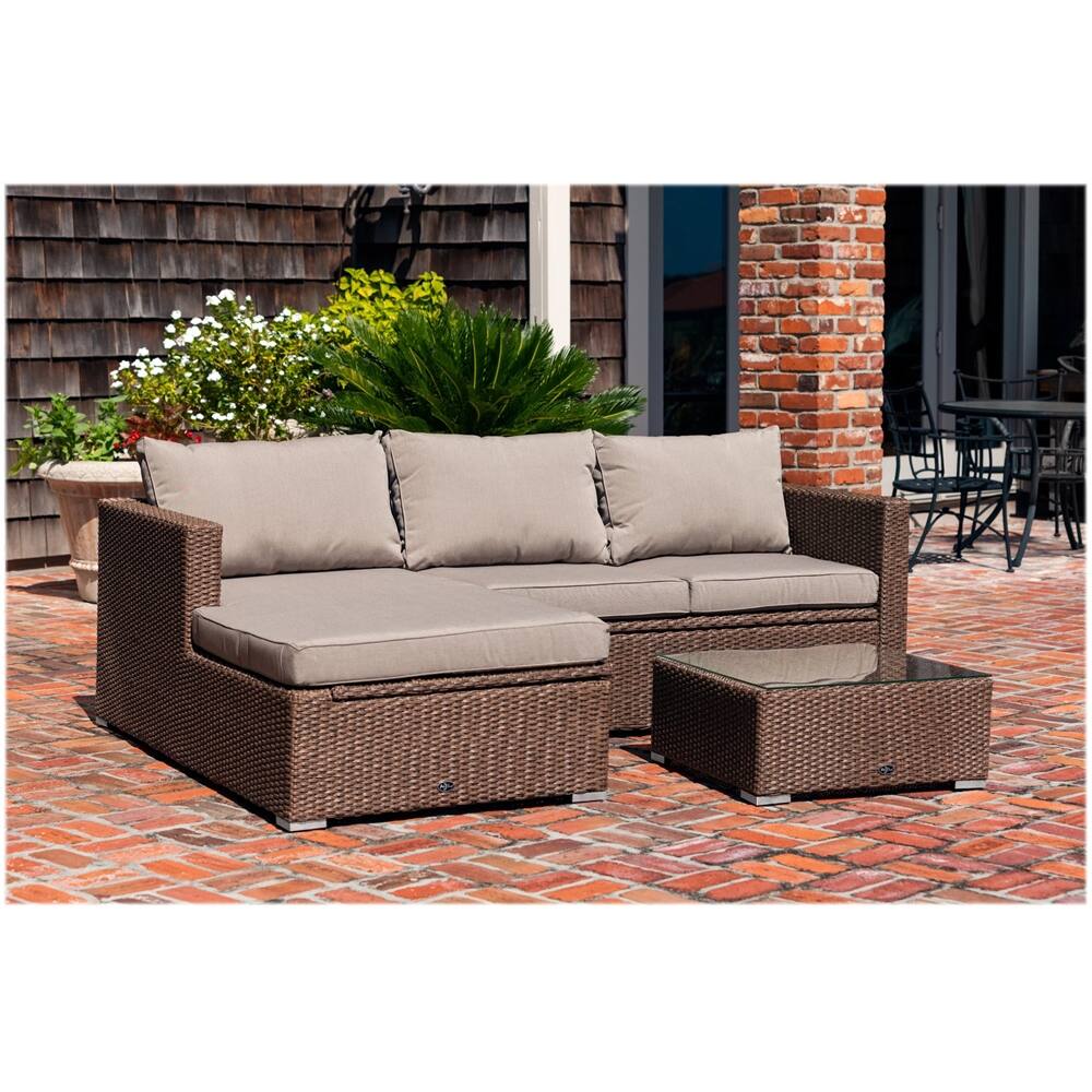 Best Buy: Patio Sense Wicker 2 Piece Furniture Set Mocha 62426