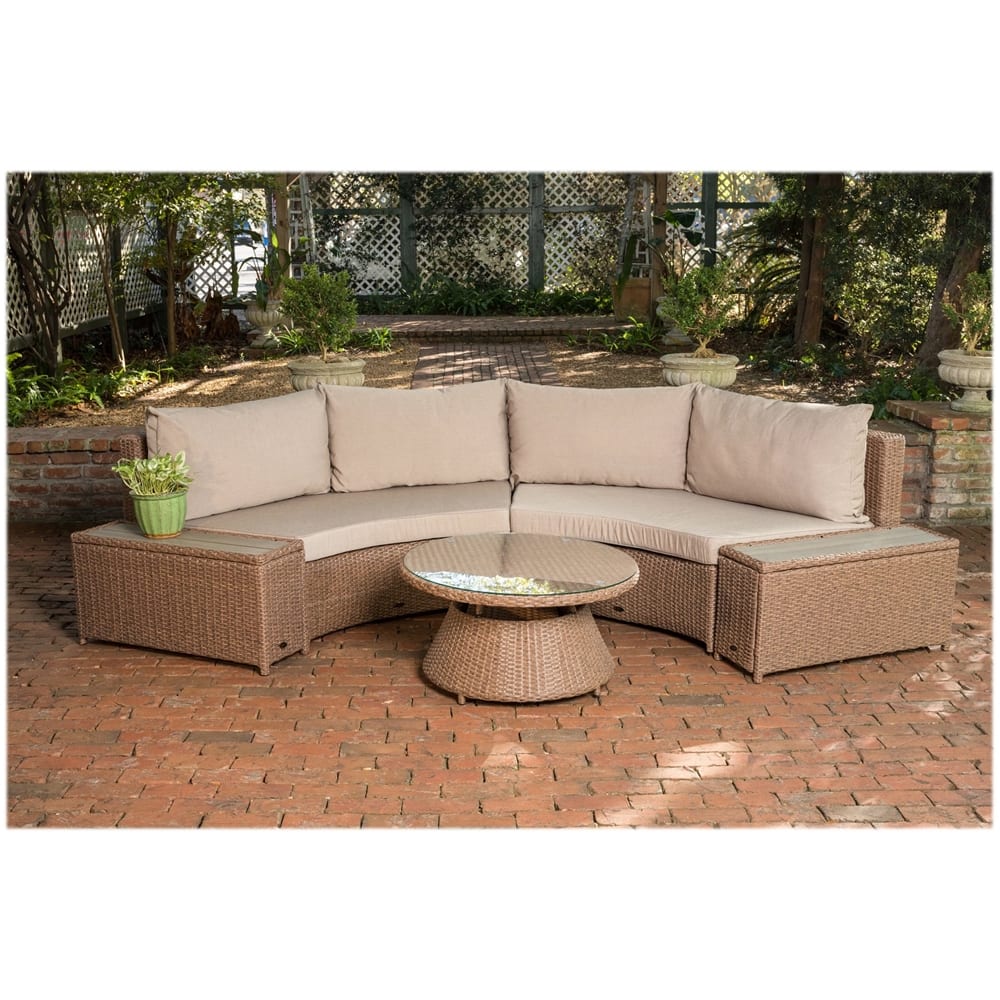 Best Buy: Patio Sense Resin Wicker 5 Piece Furniture Set Mocha 62542