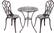 Alt View 11. Patio Sense - Theon Outdoor Antique Bronze Cast Aluminum 3-Piece Bistro Set - Antique Bronze.