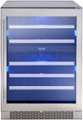 Angle Zoom. Zephyr - Presrv 24 in. 45-Bottle Wine Cooler with Dual Temperature Zones and 39 dBA - Stainless steel and glass.