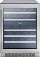 Zephyr - Presrv 24 in. 45-Bottle Dual Zone Under Counter Wine Cooler - Stainless steel and glass - Front_Zoom