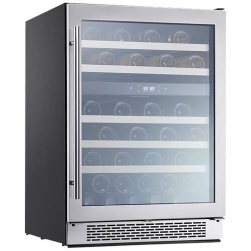 Alt View 11. Zephyr - Presrv 24 in. 45-Bottle Dual Zone Under Counter Wine Cooler - Stainless Steel + Glass.