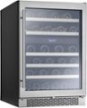 Alt View Zoom 15. Zephyr - Presrv 24 in. 45-Bottle Wine Cooler with Dual Temperature Zones and 39 dBA - Stainless steel and glass.