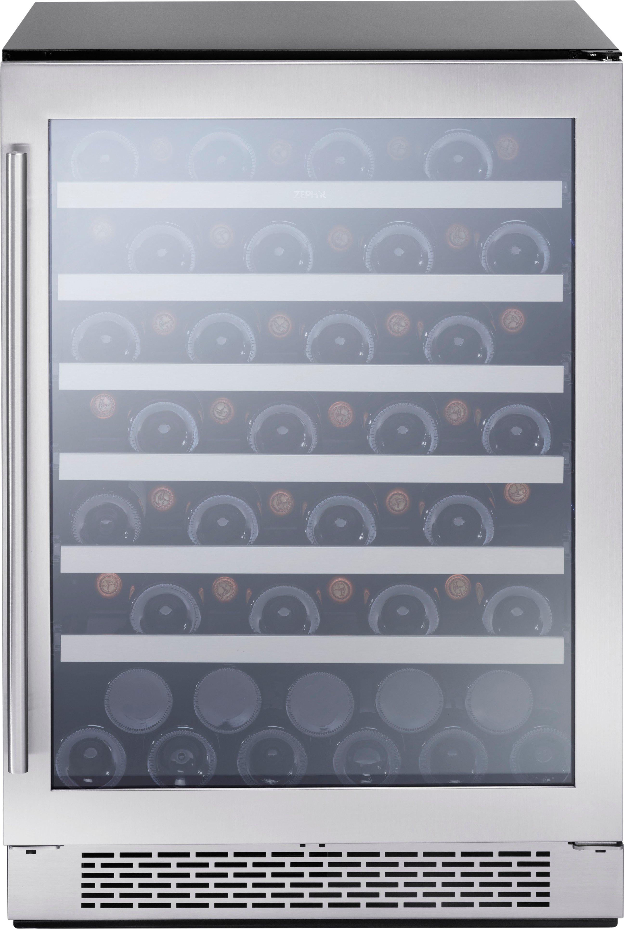 Zephyr - Presrv 24 in. 53-Bottle Wine Cooler with Single Temperature Zone and 39 dBA - Stainless steel and glass
